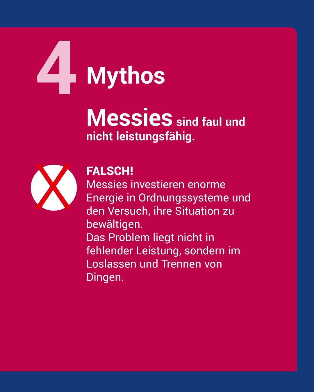Immer freitags berichten wir hier über einen sogenannten Mythos.
Mythos: Messies&hellip;
